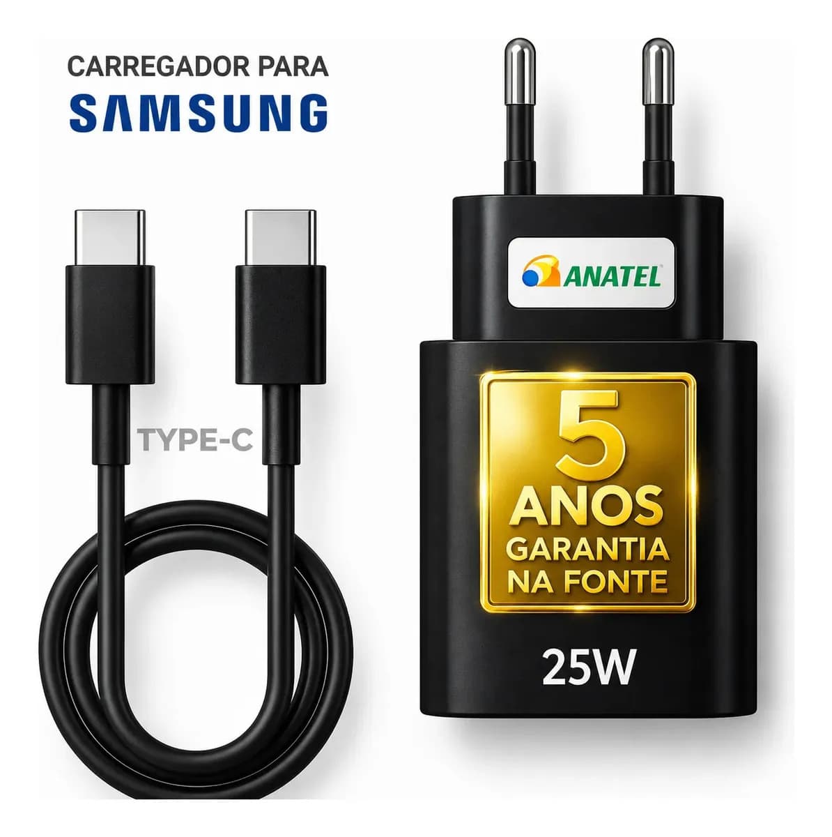 Carregador USB-C Super Rápido 25W